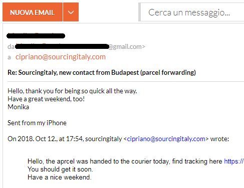 Sourcingitaly Package Forwarding 125